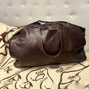 Weekender All Leather Duffle by Cole Haan in Dark Brown